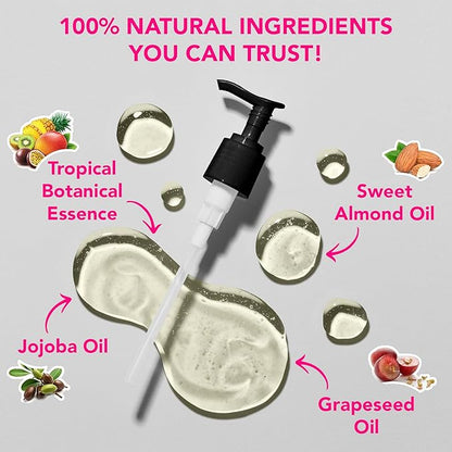 Passion Sensual Massage Oil for Date Night | 100% Natural Body Oil for Couples with Jojoba & Almond | Aromatherapy & Relaxing Massage Therapy | Perfect Glide & Smooth Skin | Tropical Paradise Scent