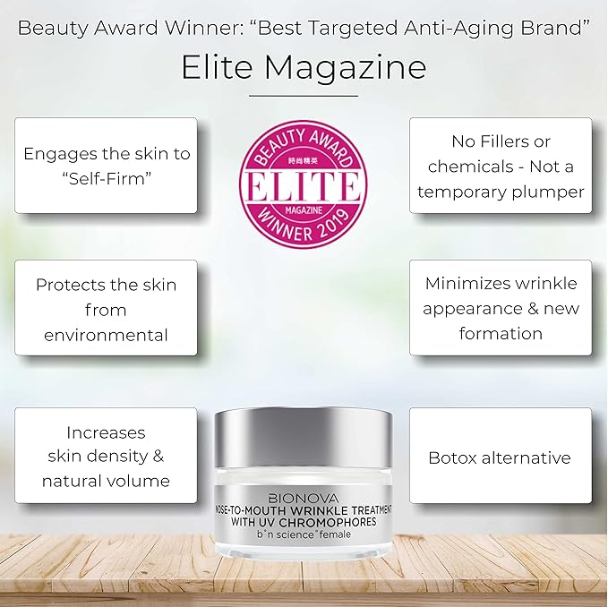 Nose-to-Mouth Wrinkle Treatment with UV Chromophores