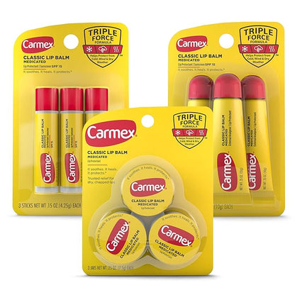 Carmex Medicated Lip Balm Variety Pack, oz,