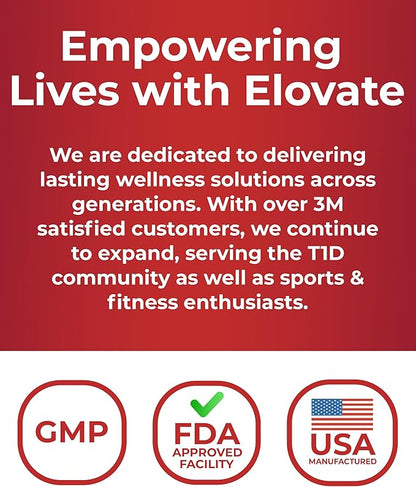 Elovate Glukosae Capsules, 1310mg - All-Natural, 3rd-Party-Tested, Non-GMO & Gluten-Free Complex with Guggul Extract, Biotin, Ceylon Cinnamon, & Ashwagandha for Overall Vitality, 60 Counts