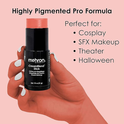 Mehron Makeup CreamBlend Stick - Body Paint (.) (Light Auguste) 75 oz