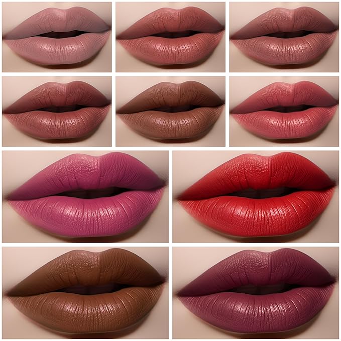 Matte Lip Crayon Set, 10PCS Lip Liner High Lip