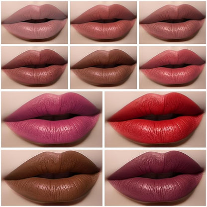 Matte Lip Crayon Set, 10PCS Lip Liner High Lip