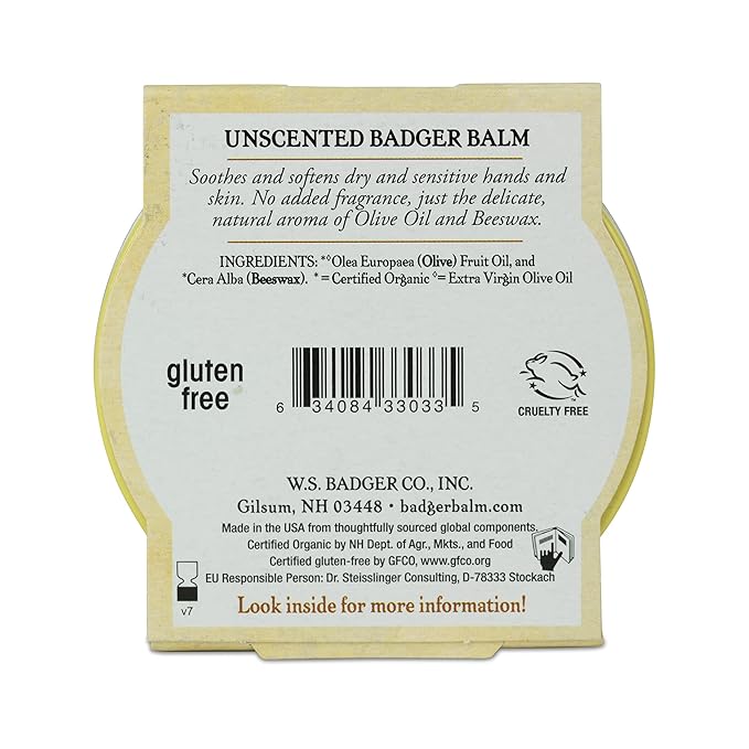 Badger - Unscented Dry Skin Balm,