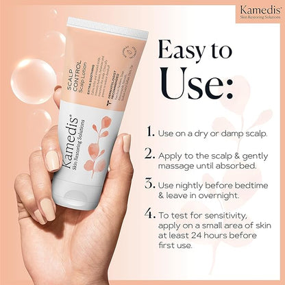 KAMEDIS Anti-Dandruff Therapy Shampoo & Botanical Moisturizer Over-Night Scalp Lotion - Medicated Head Treatment For Dry, Itchy, Flaky, Seborrheic Dermatitis and Sensitive Scalp. Parabens Free. (2pk)