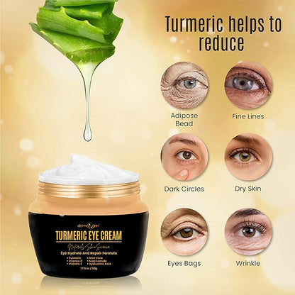 Instant Eyelift & Hydrating Eye Cream Set – Lightweight Formula with Vitamin C & Turmeric for a Refreshed Under-Eye Look