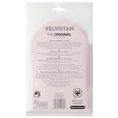 Original Double Sided Tanning Mitt - Pink - Self Tanning Applicator for Stain-Free Hands, Washable & Reusable, Use with Any Fake Tan