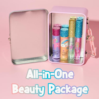 Expressions 5pc Rainbow Rhinestones Cosmetics Lip Kit For Glosses,