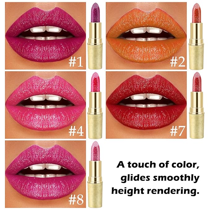 Boobeen Glitter Lipstick Hydrating Lip Balm Sparkling Shine Glitter