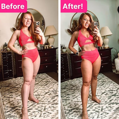 Tanceuticals CC Self Tanning Body Lotion - Light Self Tanner, Gradual Color Correcting & Natural Looking Sunless Tan – Quick Fake Tan, Bronze Glow - Fresh Coconut Scent and Healthy Ingredients