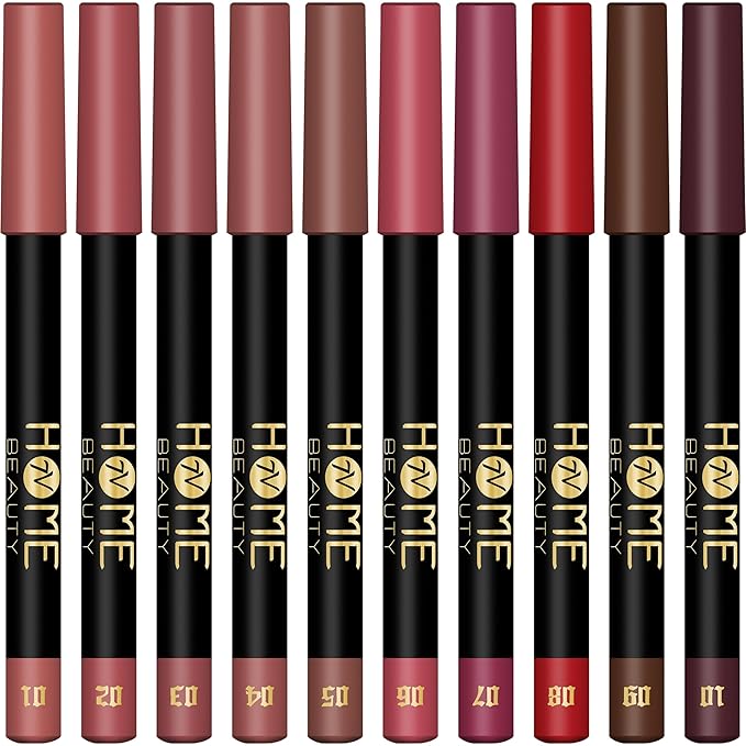 Matte Lip Crayon Set, 10PCS Lip Liner High Lip