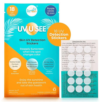 UV Stickers for Sunscreen Reapplication to