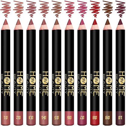 Matte Lip Crayon Set, 10PCS Lip Liner High Lip