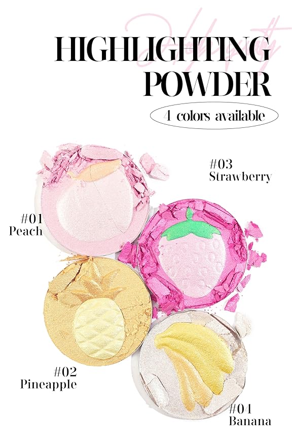 Face Highlighter Makeup Palette, Glossy Glitter Highlight Brightening Face