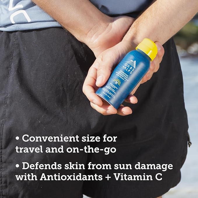 Oars + Alps Hydrating SPF 50 Sunscreen Spray, Infused with Vitamin C and Antioxidants, Water and Sweat Resistant, TSA Friendly, 1.87 Oz Each, 3 Pack
