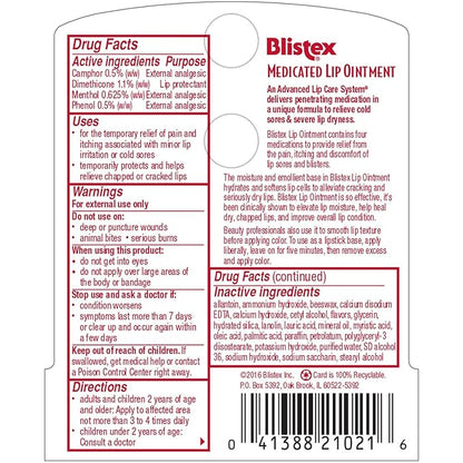 Blistex Medicated Lip Ointment, 0.21 Ounce Healing