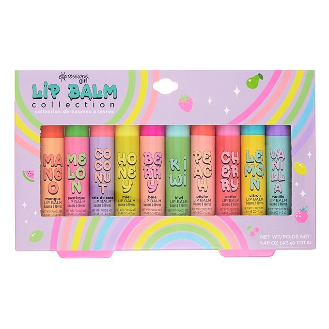 Expressions 10pc Fruity Lip Balm Collection