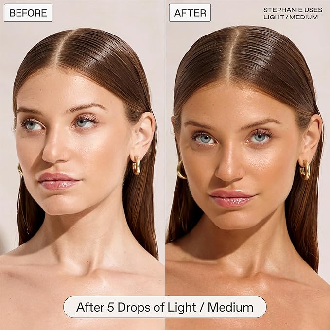 Sun Blush Glowing Self Tanning Drops Australian Made 1.0 fl.oz | Sun-Kissed, Natural Face & Body Gradual Self Tanner with Peptides | Fragrance Free| Everyday Humans