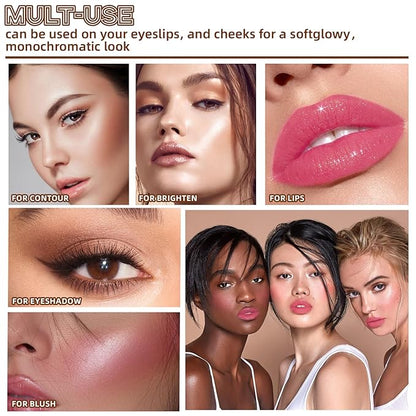 3Pcs Cream Contour Stick Makeup Set, Cream Bronzer