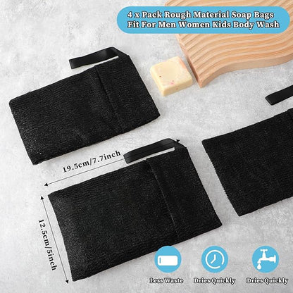 4pcs Soap Saver Bag,Soap Pouch,Soap Bags