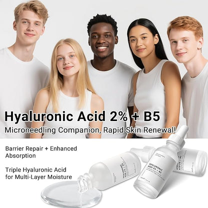 Hyaluronic Acid 2% + B5 Hydration Support Formula, Hyaluronic Acid Serum For Face - Large 30ml/1oz