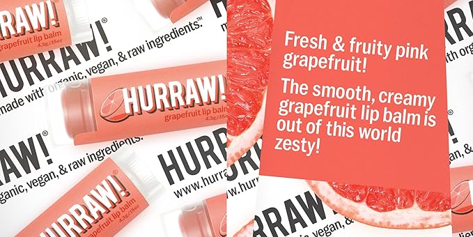 Hurraw! Grapefruit Lip Balm: Organic, Certified