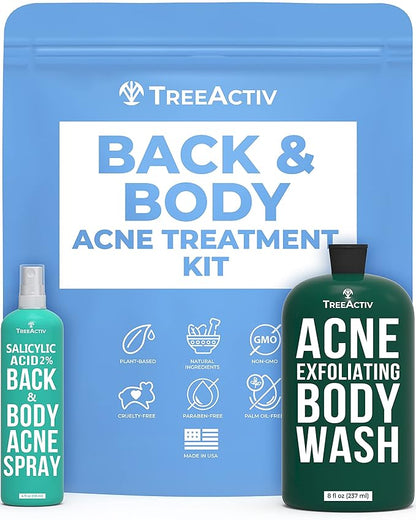 TreeActiv 90-Day Body Acne Treatment Kit, Exfoliating