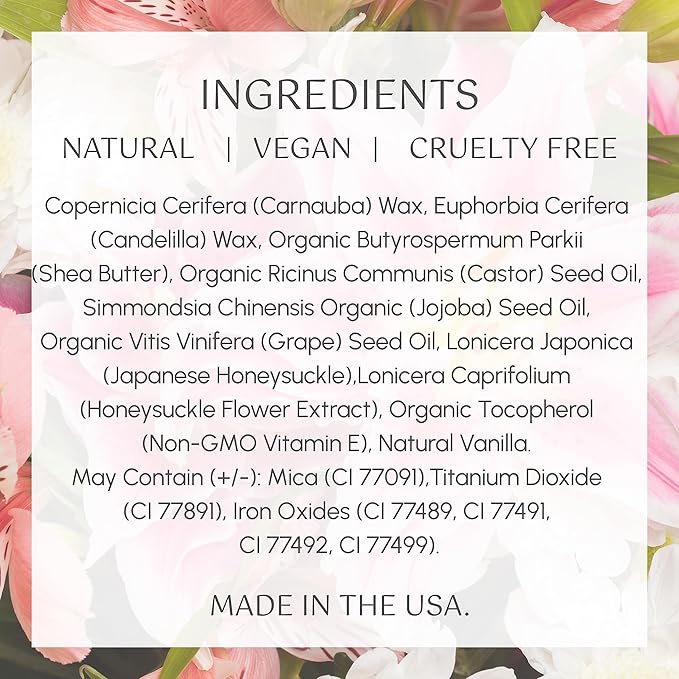 Mom's Secret Lily Natural Lipstick, Natural Moisture with Vitamin E coupled with Organic Grapeseed and Organic Jojoba Oils, Vegan, Paraben Free, Made in the USA. 0.14 oz. (Night Cap)