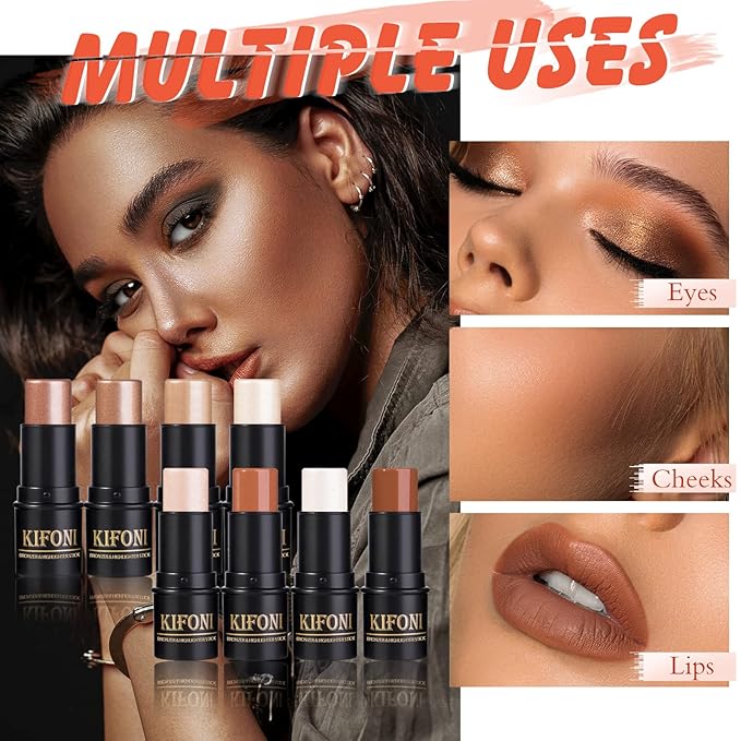 2 Pcs Cream Contour Stick Makeup Kit, Cream