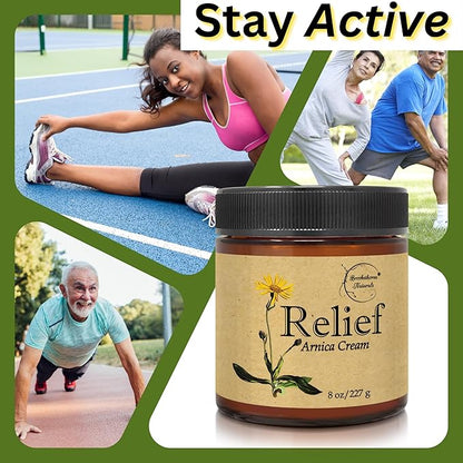 Relief Arnica Cream Natural Lotion for Effective Sore Muscle Relief | Arnica Bruise Cream with Lemongrass & Eucalyptus Essential Oils | Best Massage Lotion for Massage Therapy – 2 Pack