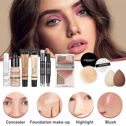 All In One Makeup Kit, Travel Makeup Kit,