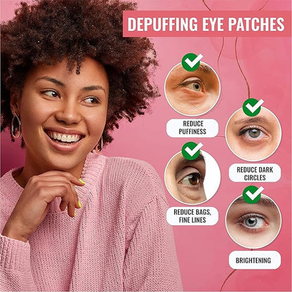Korean Under Eye Patches for Dark Circles and Puffiness, Under Eye Mask for Puffy Eyes, Eye Bags with Snail Pearl (60pcs x 2pk), Cooling Eye Masks with Hyaluronic Acid, Collagen, Hydrogel Eye Gel Pads
