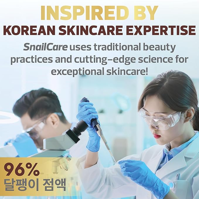 Snail Mucin Toner Skin Care, Korean Skin Care 96% Snail Mucin Serum for Face, Facial Skin Care Products for All Skin Types, 100ml Face Serum, baba de caracol original