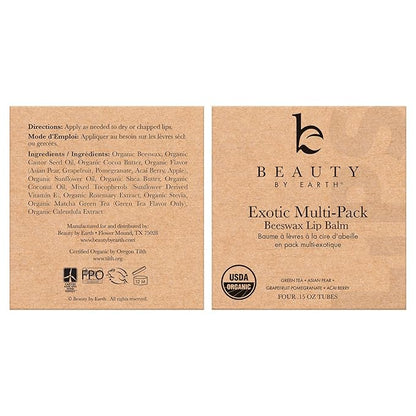 Organic Lip Balm Multi Flavor -