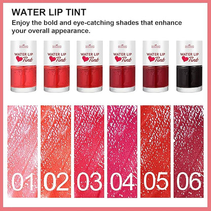 6 Colors Water Lip Stain Makeup Kit, Long Long