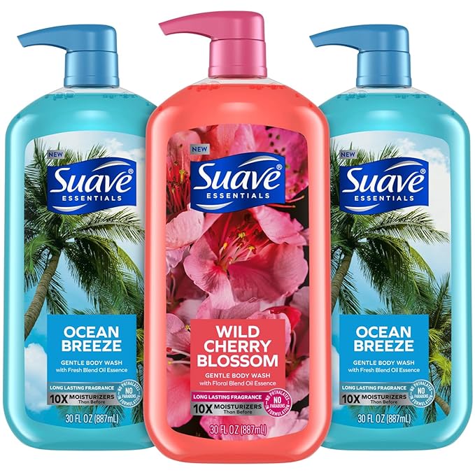 Suave Body Wash Variety Bundle –