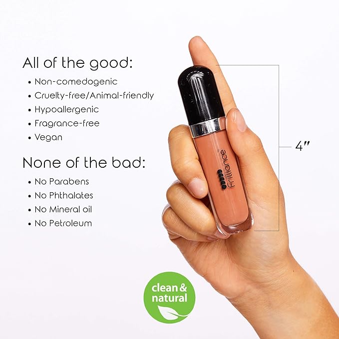 Moisturizing Natural Lip Gloss, Neutral Bliss Color, Vegan Lip 8 ml