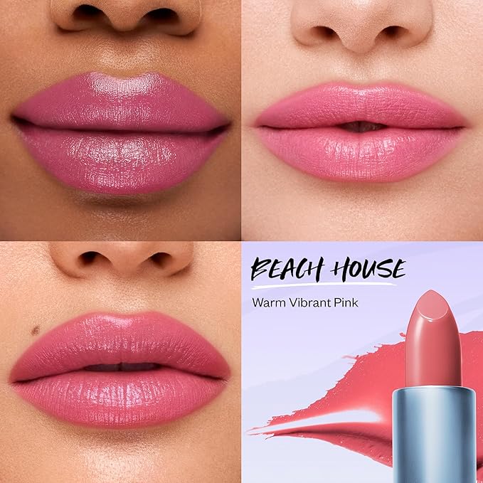 Kosas Weightless Lip Color Nourishing Satin Lipstick - High Impact Lip Color with Clean Formula - Comfy Feel & Soft Finish - Beach House