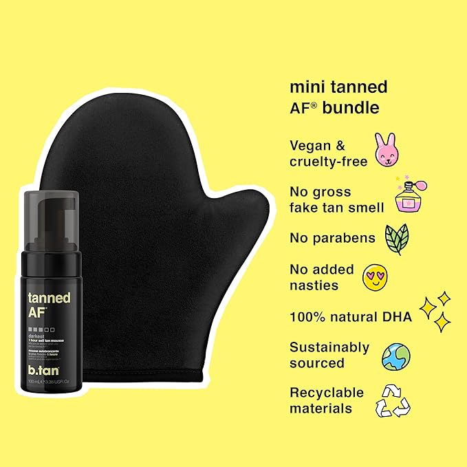b.tan Dark Self Tanner Mini Kit Tanning