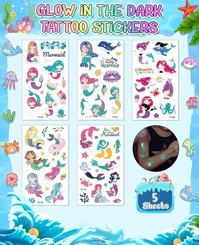 Mermaid Birthday Decorations Party Favors Girls Toys Age Year Old