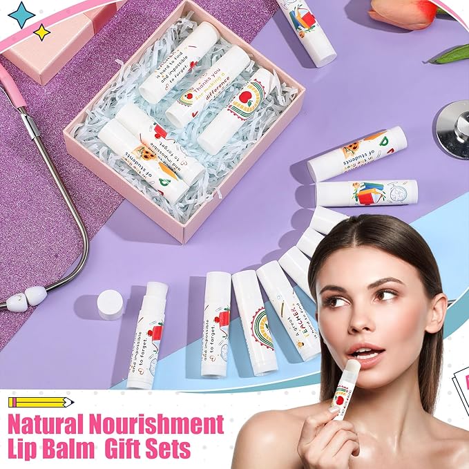 Lip Balm Gift Set for Teacher Moisturizing