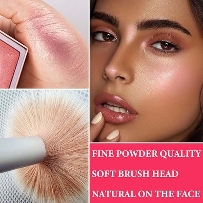 Face Glitter Blush Shimmer Waterproof Highlighter Blusher Powder,Facial