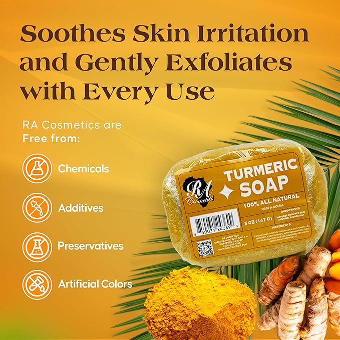 RA COSMETICS 100% Natural Turmeric Soap