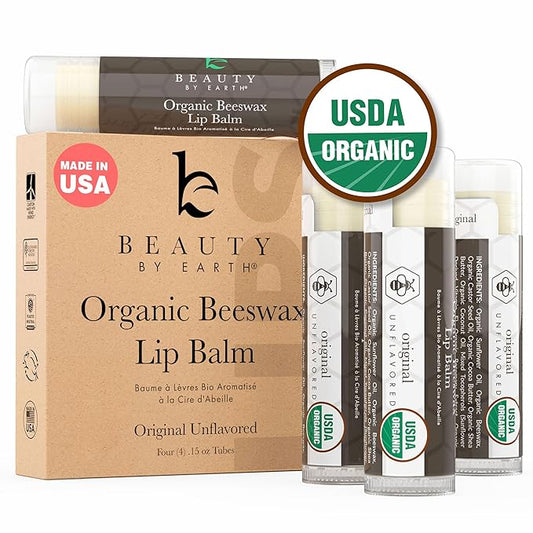 Organic Lip Balm - 4 Pack