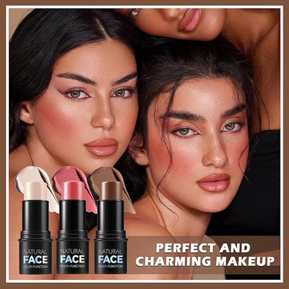 Highlighter Stick Cream Blush Stick Bronzer Contour Stick Beginner-Set B