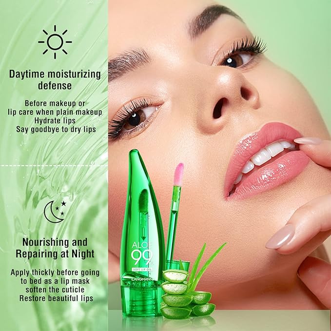 Lip Balm, 3PCS Aloe Vera Long Design,