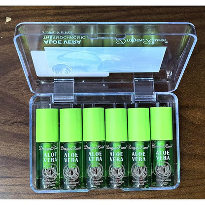 6 Pcs Aloe Vera Color Changing Lip Oil, Hydrating Plumping Lip Glow Oil, Magic Color Changing Lip Gloss,Long Lasting Tinted Lip Balm Temperature Color Change Lip Tint Glossly Makeup Set for Women