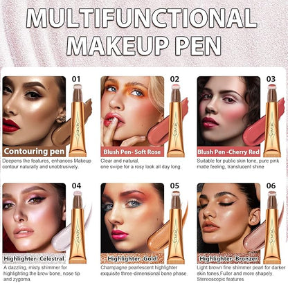 Liquid Highlighter Beauty Wand, Highlight Bronzer Stick with