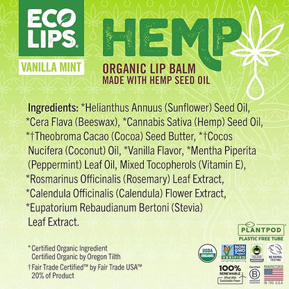Eco Lips Organic Hemp Lip Balm (Vanilla