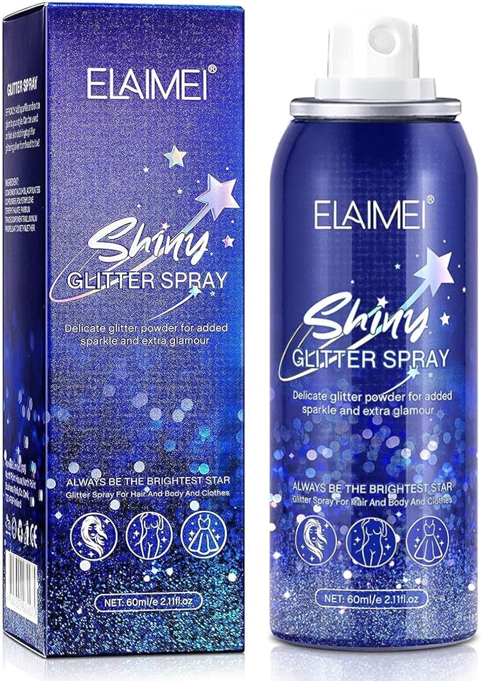 Body Glitter Spray, Glitter Spray for Hair, Body 2.11Fl Oz